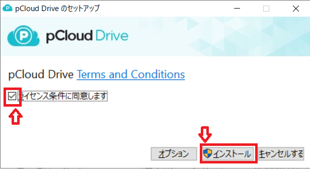 pclouddrive手順2